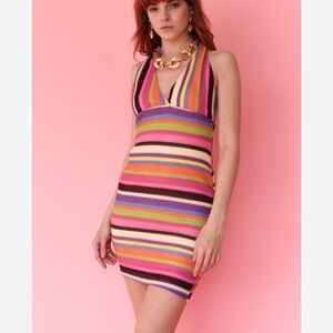 Crochet Bodycon Halter Dress